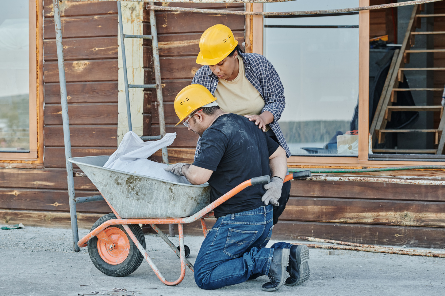 An Injured Construction Worker